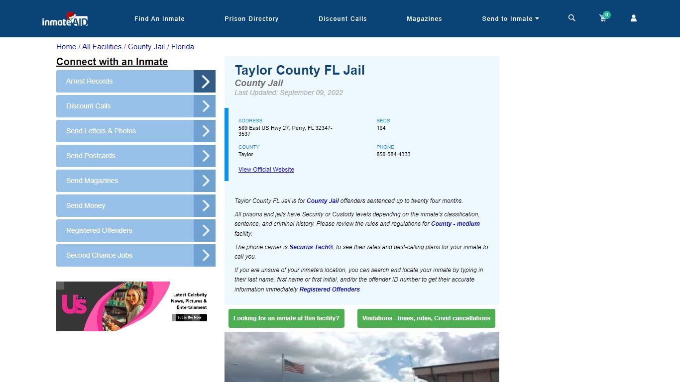 Taylor County FL Jail - Inmate Locator - Perry, FL